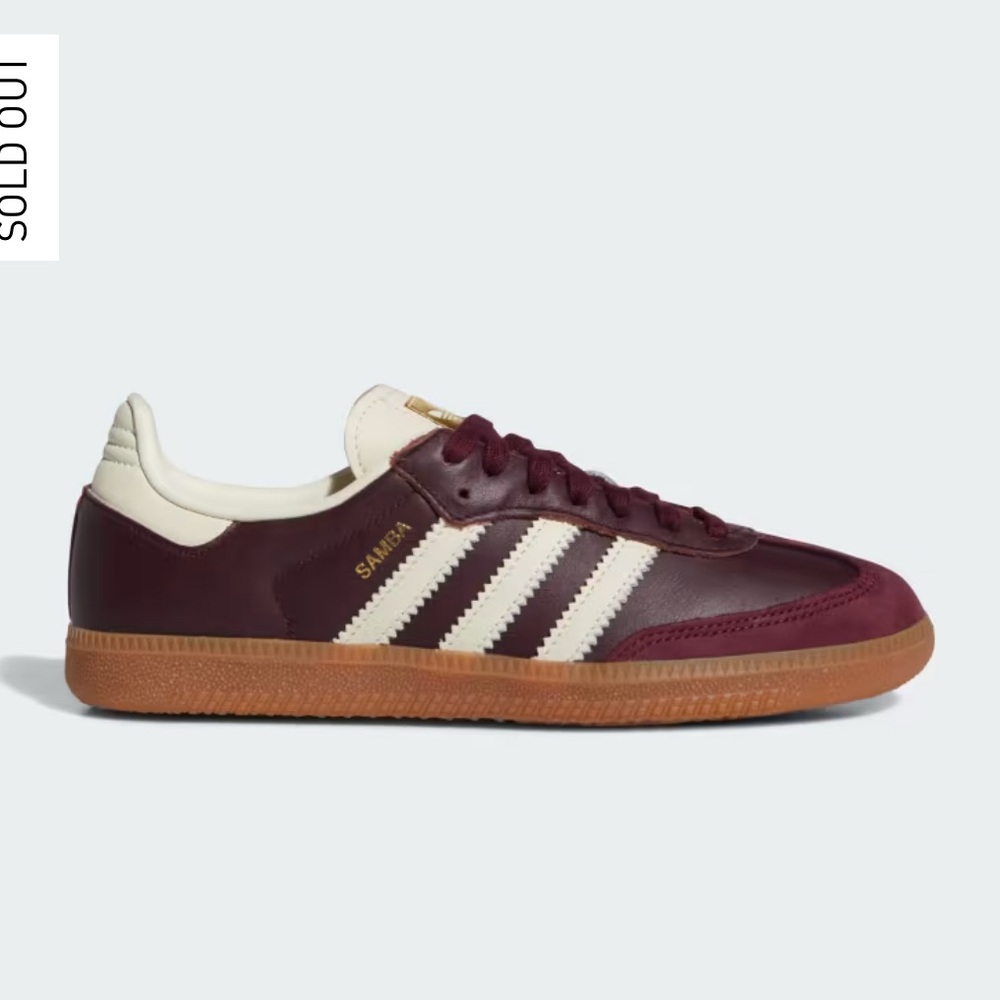 Adidas Burgundy OG Samba Sneakers Unisex Sizing